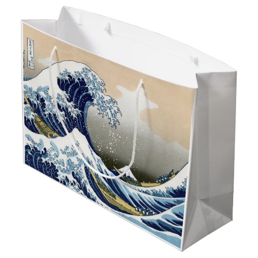 De grote golf van Kanagawa Groot Cadeauzakje (Achterkant Gekanteld)
