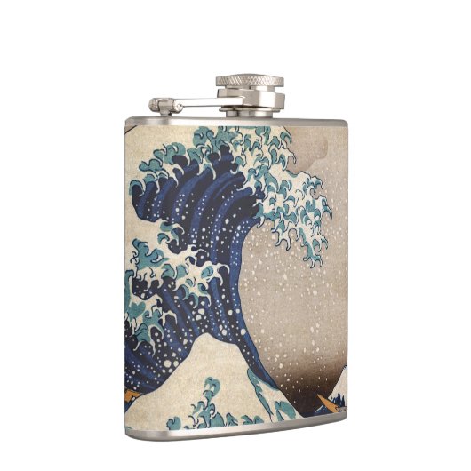 De Grote Golf van Kanagawa Heupfles (Rechts)