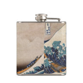 De Grote Golf van Kanagawa Heupfles (Achterkant)