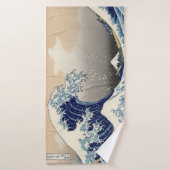 De Grote Golf van Kanagawa Hokusai Badhanddoek (Badhanddoek)