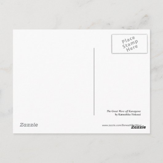 De Grote Golf van Kanagawa (Hokusai) Briefkaart (Achterkant)