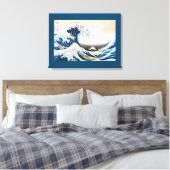 De Grote Golf van Kanagawa, Hokusai Canvas Afdruk (Insitu (Slaapkamer))