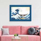 De Grote Golf van Kanagawa, Hokusai Canvas Afdruk (Insitu (Woonkamer))