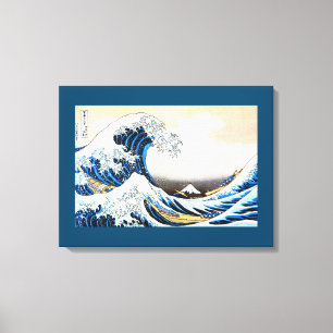 De Grote Golf van Kanagawa, Hokusai Canvas Afdruk