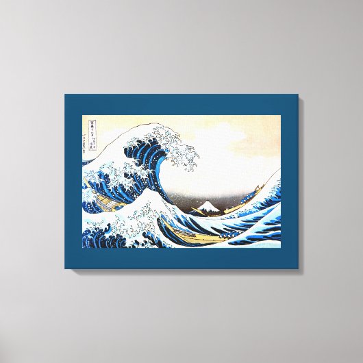 De Grote Golf van Kanagawa, Hokusai Canvas Afdruk (Voorkant)