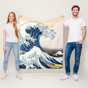 De Grote Golf van Kanagawa, Hokusai Fleece Deken