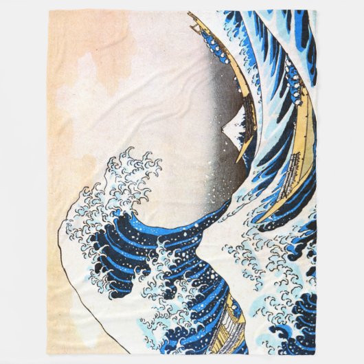 De Grote Golf van Kanagawa, Hokusai Fleece Deken (Voorkant)