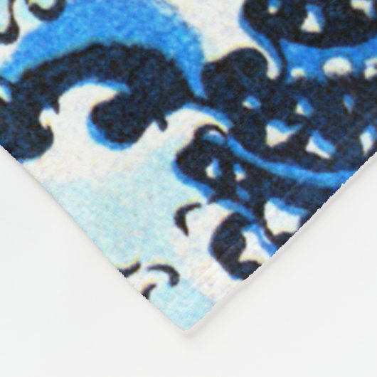 De Grote Golf van Kanagawa, Hokusai Fleece Deken (Hoek)