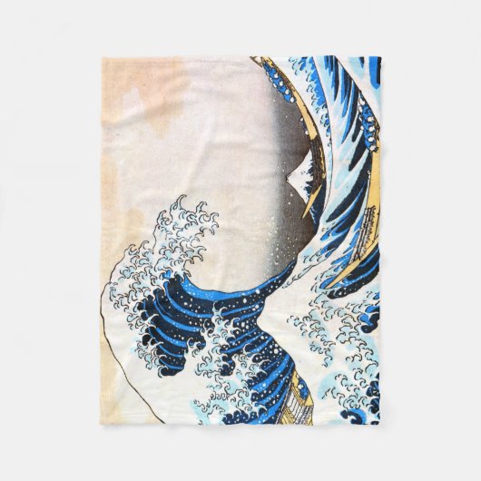De Grote Golf van Kanagawa, Hokusai Fleece Deken (Voorkant)