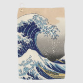 De Grote Golf van Kanagawa Hokusai Golfhanddoek (Voorkant)