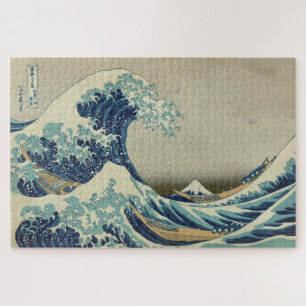 De Grote Golf van Kanagawa- Hokusai Japan Kunstena Legpuzzel