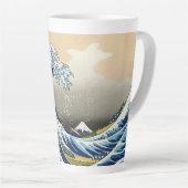 De Grote Golf van Kanagawa Hokusai Katsushika Latte Mok (Rechterhoek)