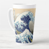 De Grote Golf van Kanagawa Hokusai Katsushika Latte Mok (Linkerhoek)