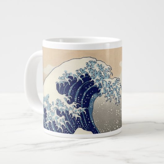 De Grote Golf van Kanagawa Hokusai Koffiekop (Links)