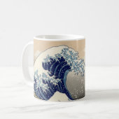 De Grote Golf van Kanagawa Hokusai Koffiemok (Voorkant links)