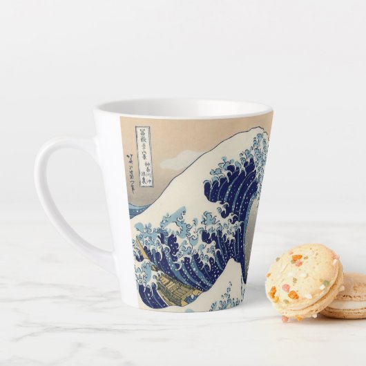 De Grote Golf van Kanagawa Hokusai Latte Mok (In situ)