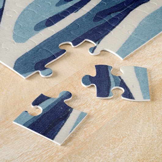 De Grote Golf van Kanagawa Hokusai Legpuzzel (Zijkant)