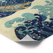 De Grote Golf van Kanagawa (Hokusai) Poster (Hoek)