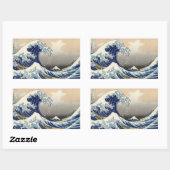 De Grote Golf van Kanagawa Hokusai Rechthoekige Sticker (Vel)