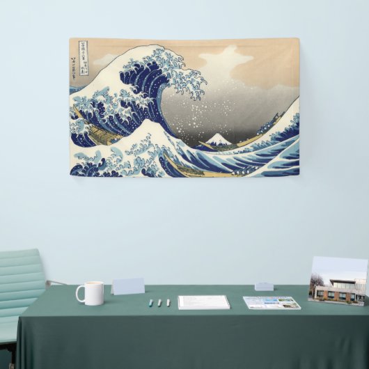 De Grote Golf van Kanagawa Hokusai Spandoek (Beurs)