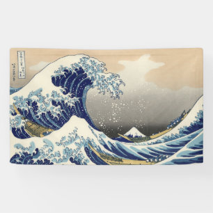 De Grote Golf van Kanagawa Hokusai Spandoek