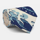 De Grote Golf van Kanagawa Hokusai Stropdas (Opgerold)