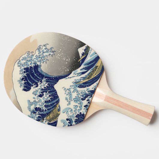 De Grote Golf van Kanagawa Hokusai Tafeltennisbatje (Zijkant)
