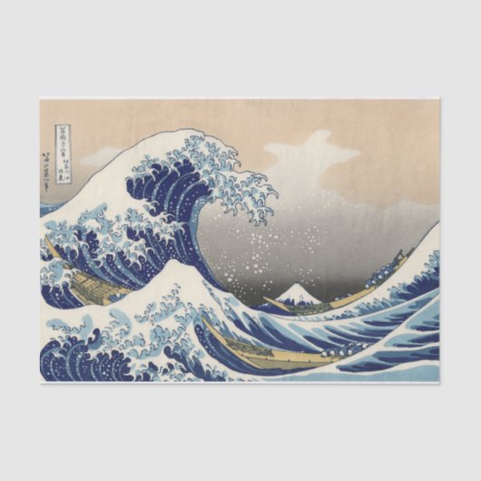 De Grote Golf van Kanagawa Hokusai Tissuepapier (Voorkant)