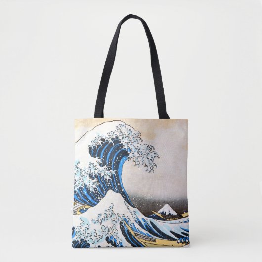 De Grote Golf van Kanagawa, Hokusai Tote Bag (Voorkant)