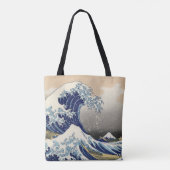 De Grote Golf van Kanagawa Hokusai Tote Bag (Achterkant)