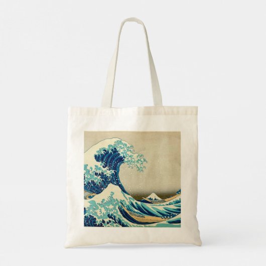 De Grote Golf van Kanagawa - Hokusai Tote Bag (Achterkant)