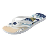 De Grote Golf van Kanagawa Hokusai Ukiyo-e Teenslippers (Schuin)