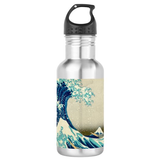 De Grote Golf van Kanagawa - Hokusai Waterfles (Voorkant)