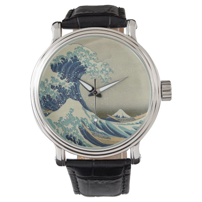 De Grote Golf van Kanagawa Horloge (Voorkant)