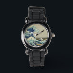 De Grote Golf van Kanagawa Horloge<br><div class="desc">The Great Wave Watch The Great Wave off Kanagawa, ook bekend als The Great Wave of Just The Wave, is een houtsblokafdruk van de Japanse kunstenaar Katsushika Hokusai. Een voorbeeld van ukiyo-e-kunst: het werd ergens tussen 1830 en 1833 gepubliceerd als de eerste in de reeks van Hokusai, zesendertig Uitzichten van...</div>