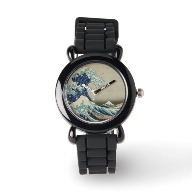 De Grote Golf van Kanagawa Horloge (Voorkant)