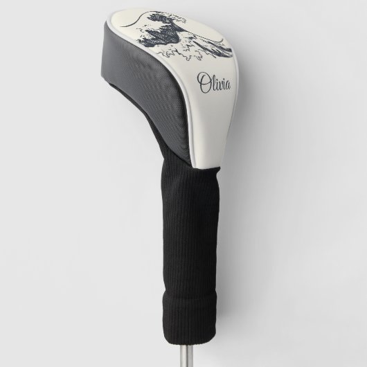 De Grote Golf van Kanagawa illustratie Golfheadcover (Schuin)
