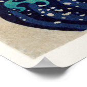 De Grote Golf van Kanagawa  illustratie Poster (Hoek)