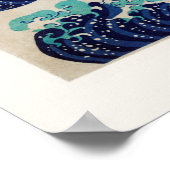 De Grote Golf van Kanagawa  illustratie Poster (Hoek)