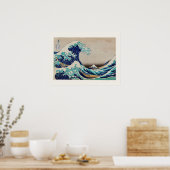 De Grote Golf van Kanagawa  illustratie Poster (Keuken)