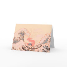 De grote golf van kanagawa in zonsopgang