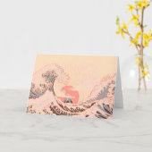 De grote golf van kanagawa in zonsopgang kaart (Gele Bloem)