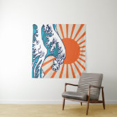 De Grote Golf van Kanagawa, japans poster Wandkleed (In Situ (horizontaal))