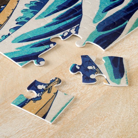 De Grote Golf van Kanagawa Japanse kunst Legpuzzel (Zijkant)