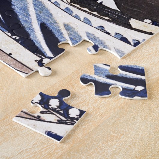 De grote golf van Kanagawa  Japanse kunst Legpuzzel (Zijkant)