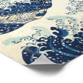 De Grote Golf van Kanagawa  Japanse kunst Poster (Hoek)