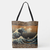 De Grote Golf van Kanagawa  Japanse Kunstenaar Tote Bag (Achterkant)