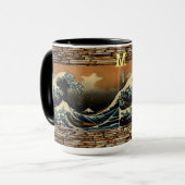 De Grote Golf van Kanagawa  Japanse Oceaan Mok (Voorkant links)