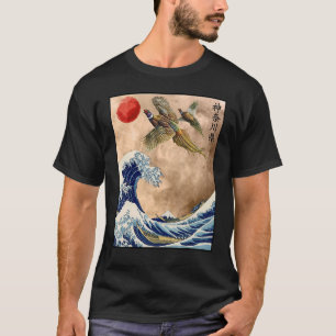 De Grote Golf van Kanagawa Japanse Pheasant Hunt T-shirt