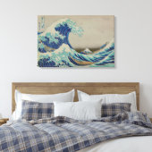 De grote golf van Kanagawa Japanse Woodblock Art Canvas Afdruk (Insitu (Slaapkamer))